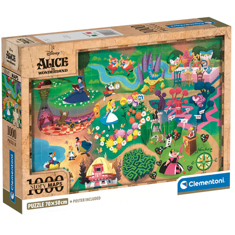 Disney Alice in Wonderland Map puzzle 1000ks termékfotó