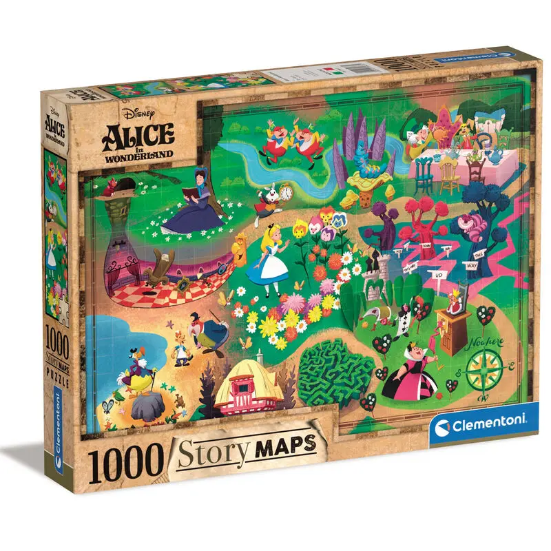 Disney Story Maps Puzzle Alice in Wonderland (1000 kusov) termékfotó