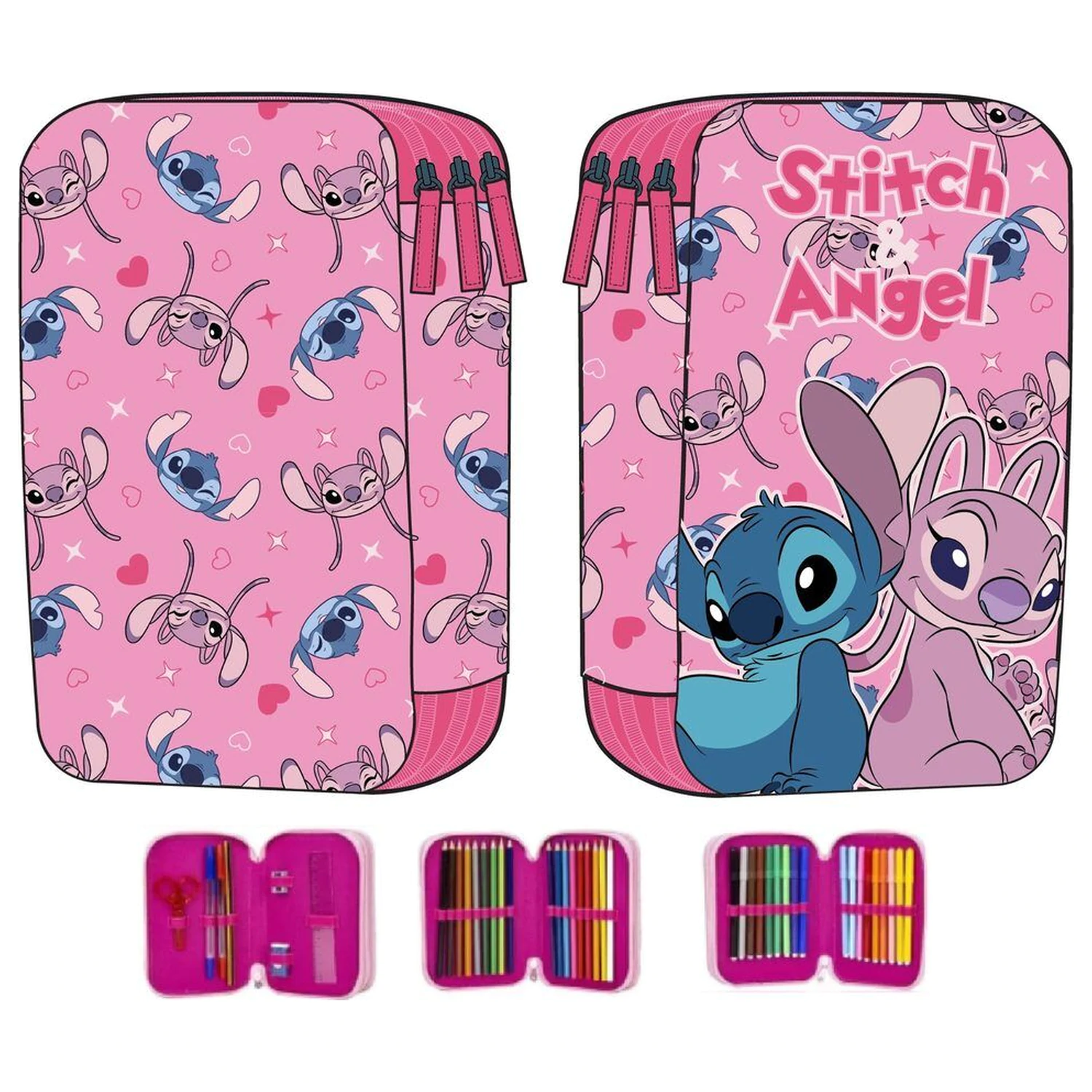 Disney Angel & Stitch trojitý peračník produktová fotografia