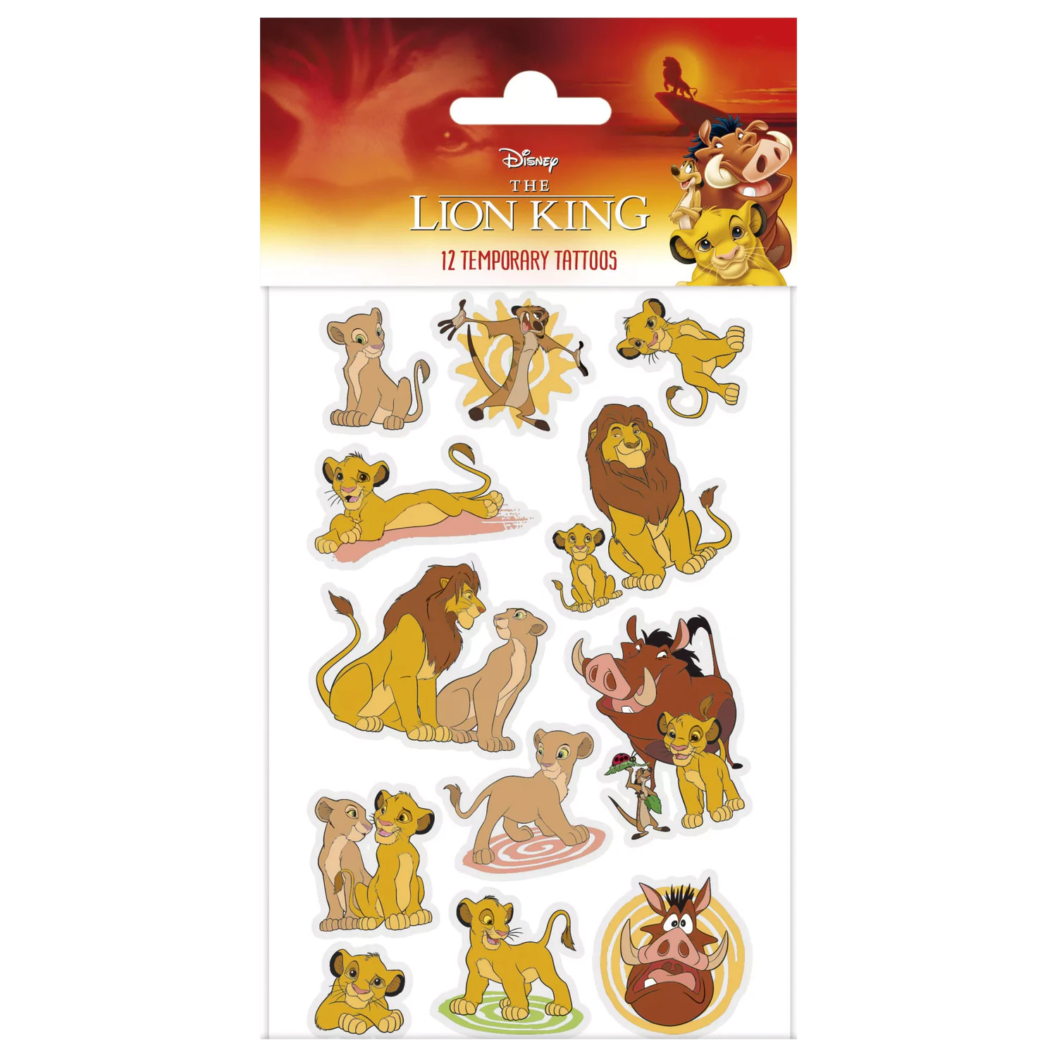 Disney The Lion King Fun tetovanie 12-dielna súprava produktová fotografia