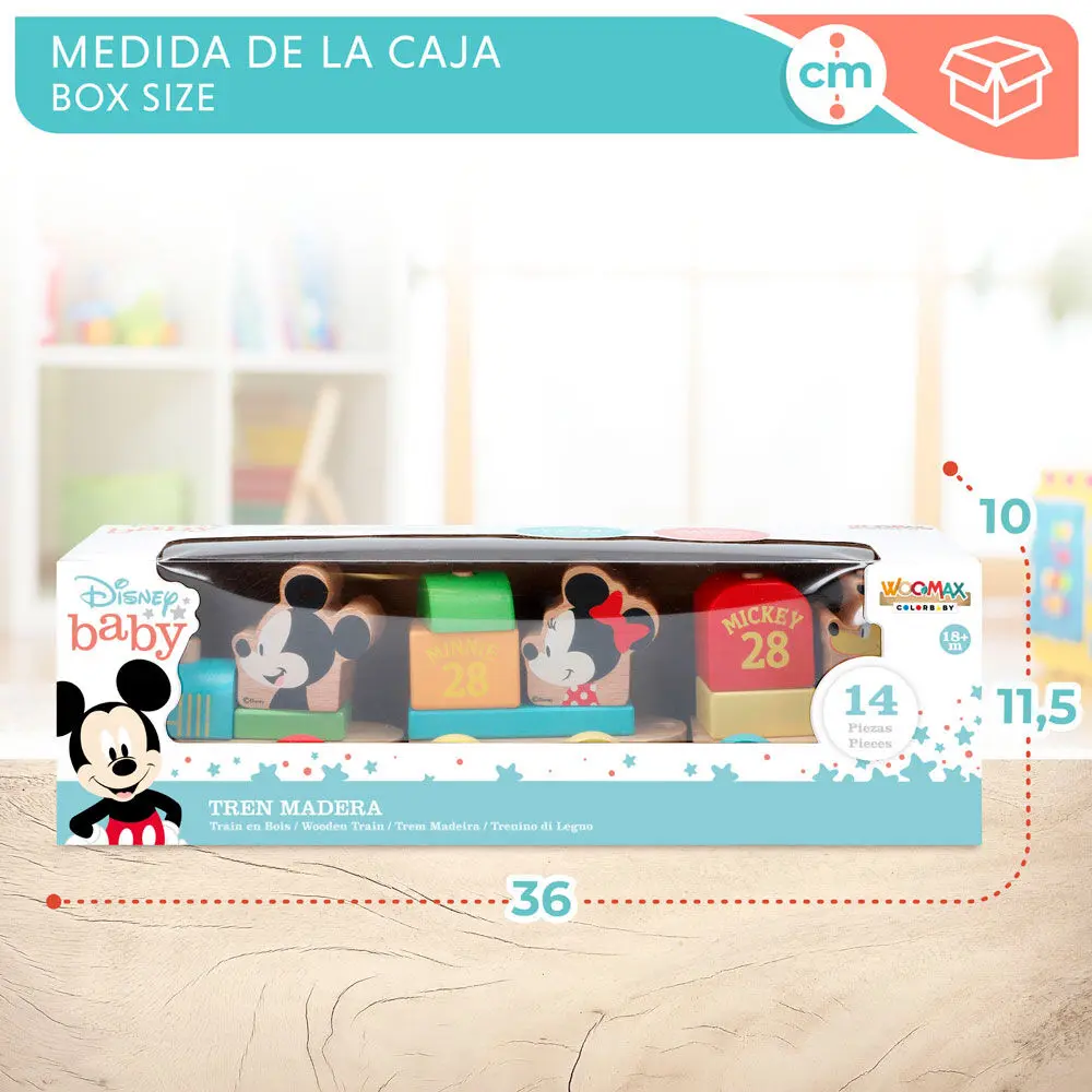 Disney Baby drevený vlak produktová fotografia