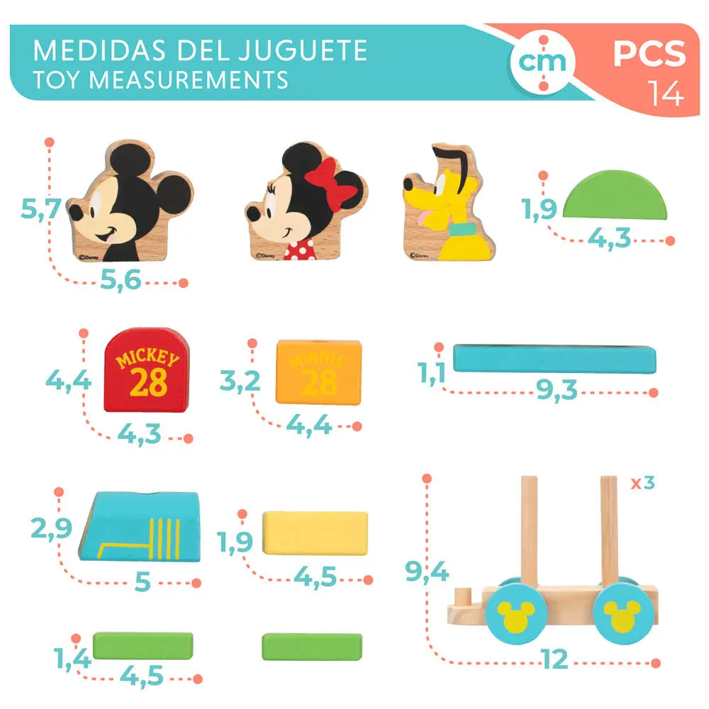 Disney Baby drevený vlak produktová fotografia