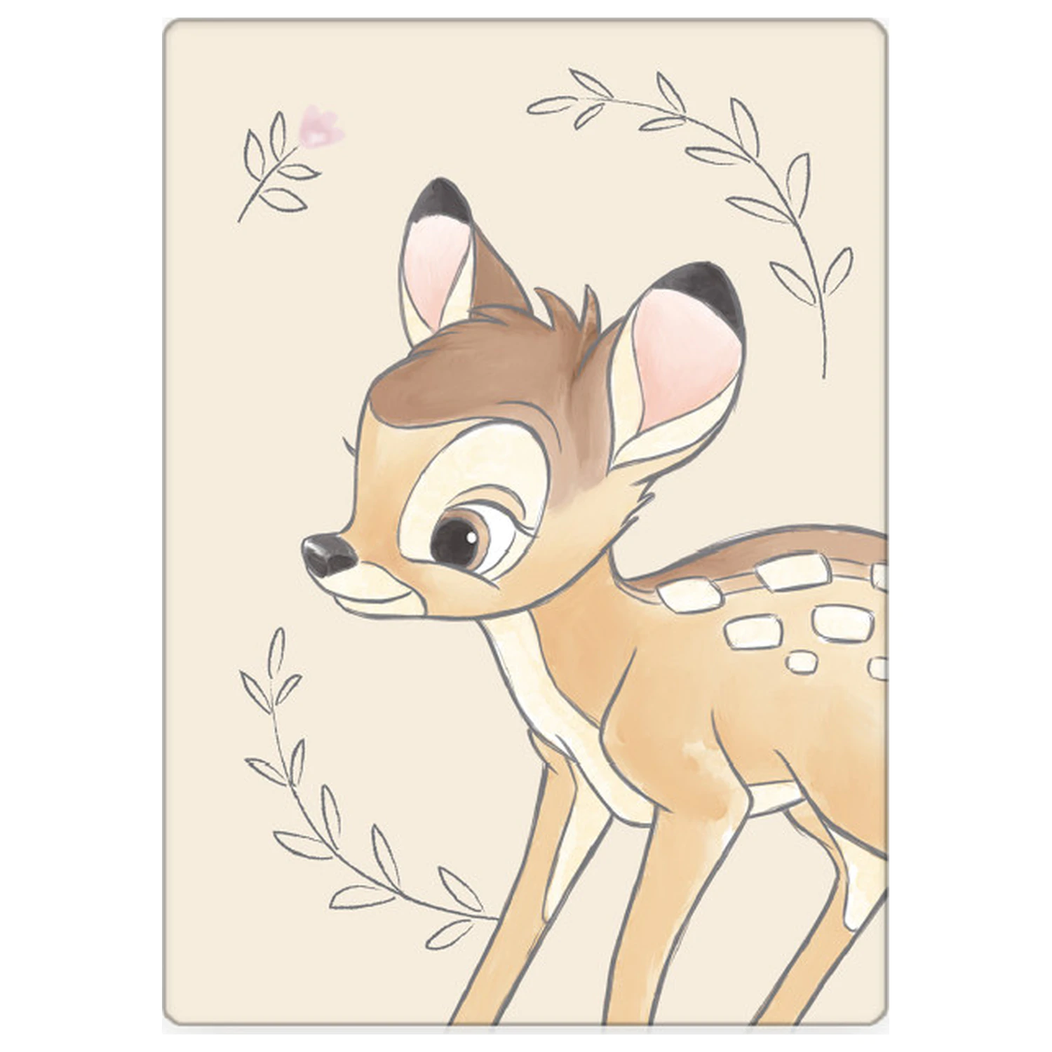 Disney Bambi béžová flísová deka produktová fotografia
