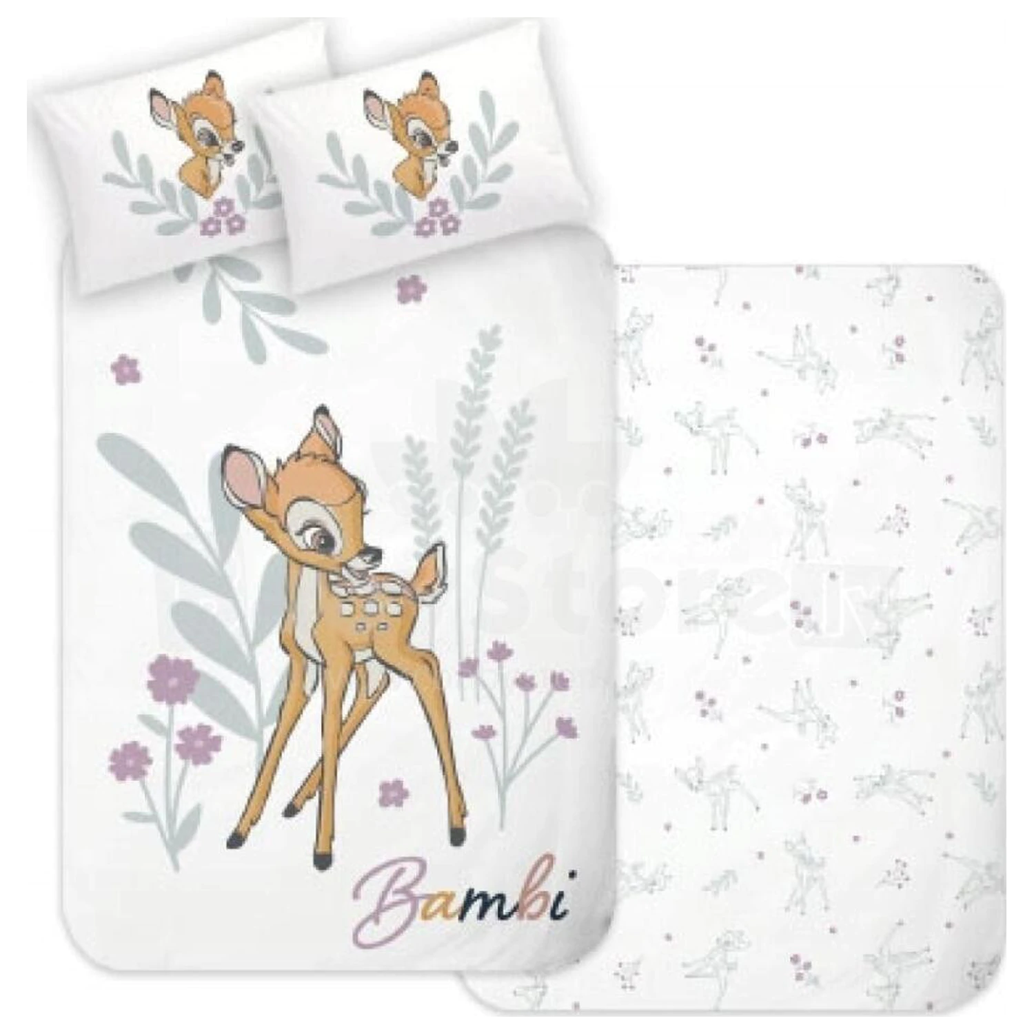 Disney Bambi in Bloom Detská a predškolská súprava obliečok na paplón 100x135 cm, na vankúš 40x60 cm produktová fotografia