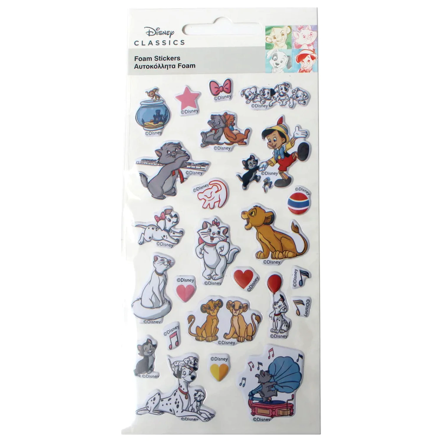 Disney Classics Fun Puffy penová sada nálepiek produktová fotografia