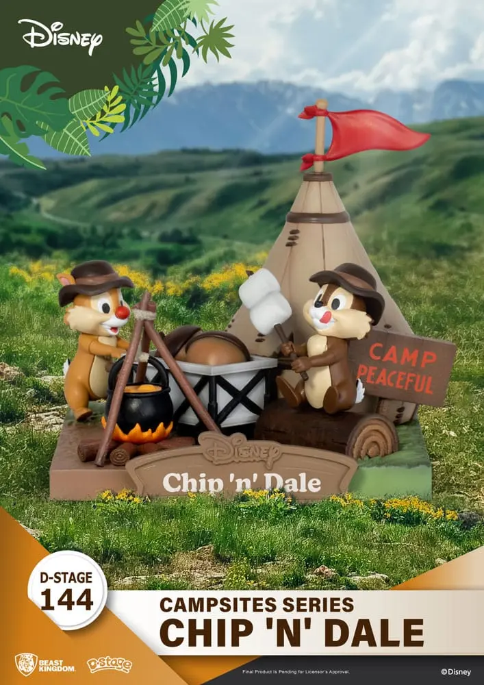 Disney D-Stage Campsite Series PVC Dioráma Chip & Dale 10 cm produktová fotografia