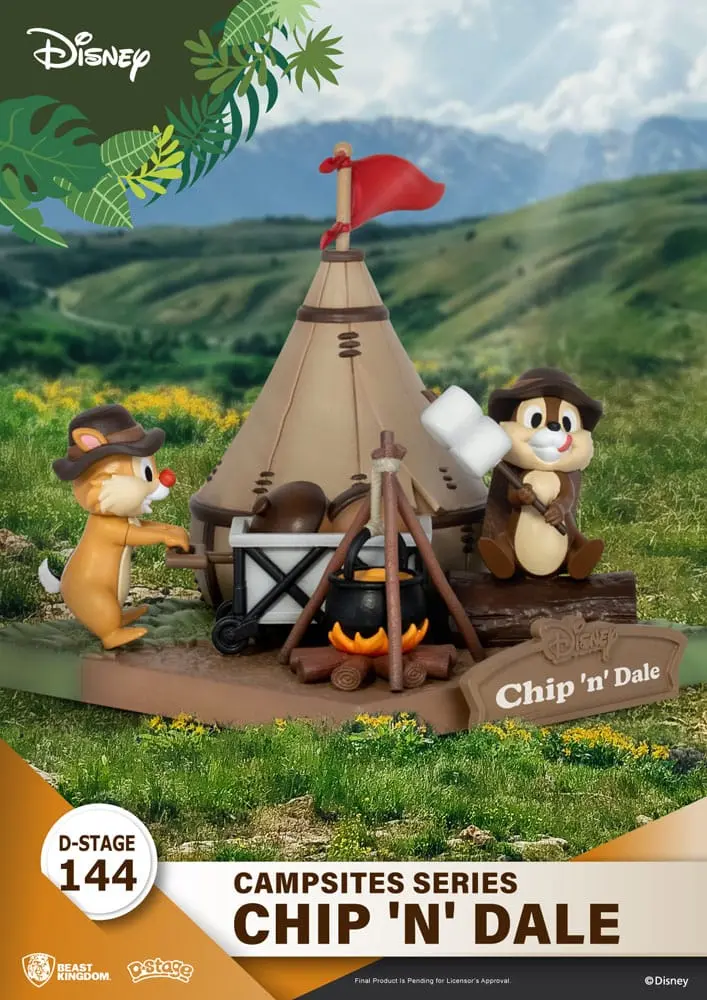 Disney D-Stage Campsite Series PVC Dioráma Chip & Dale 10 cm produktová fotografia