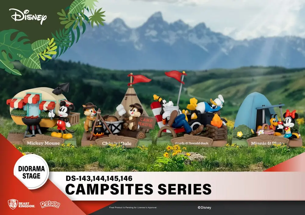 Disney D-Stage Campsite Series PVC Dioráma Chip & Dale 10 cm produktová fotografia