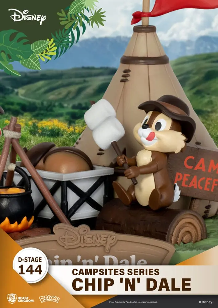 Disney D-Stage Campsite Series PVC Dioráma Chip & Dale 10 cm produktová fotografia