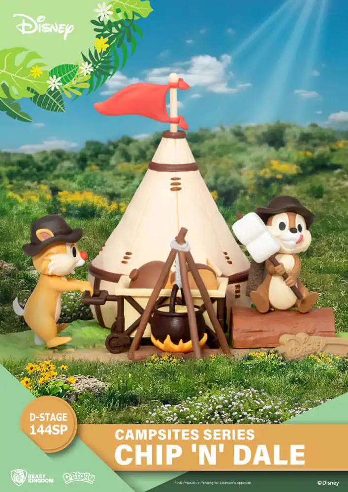 Disney D-Stage Campsite Series PVC Dioráma Chip &amp; Dale Special Edition 10 cm produktová fotografia