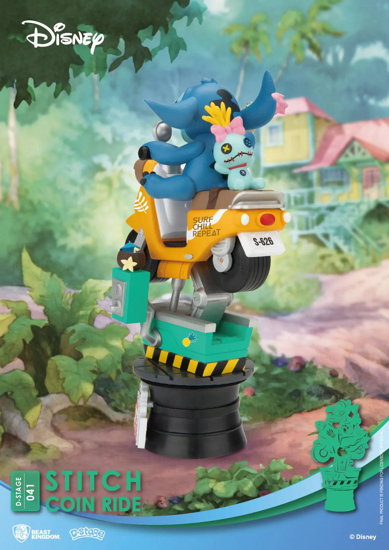 Disney D-Stage PVC Dioráma Stitch Coin Ride 16 cm produktová fotografia