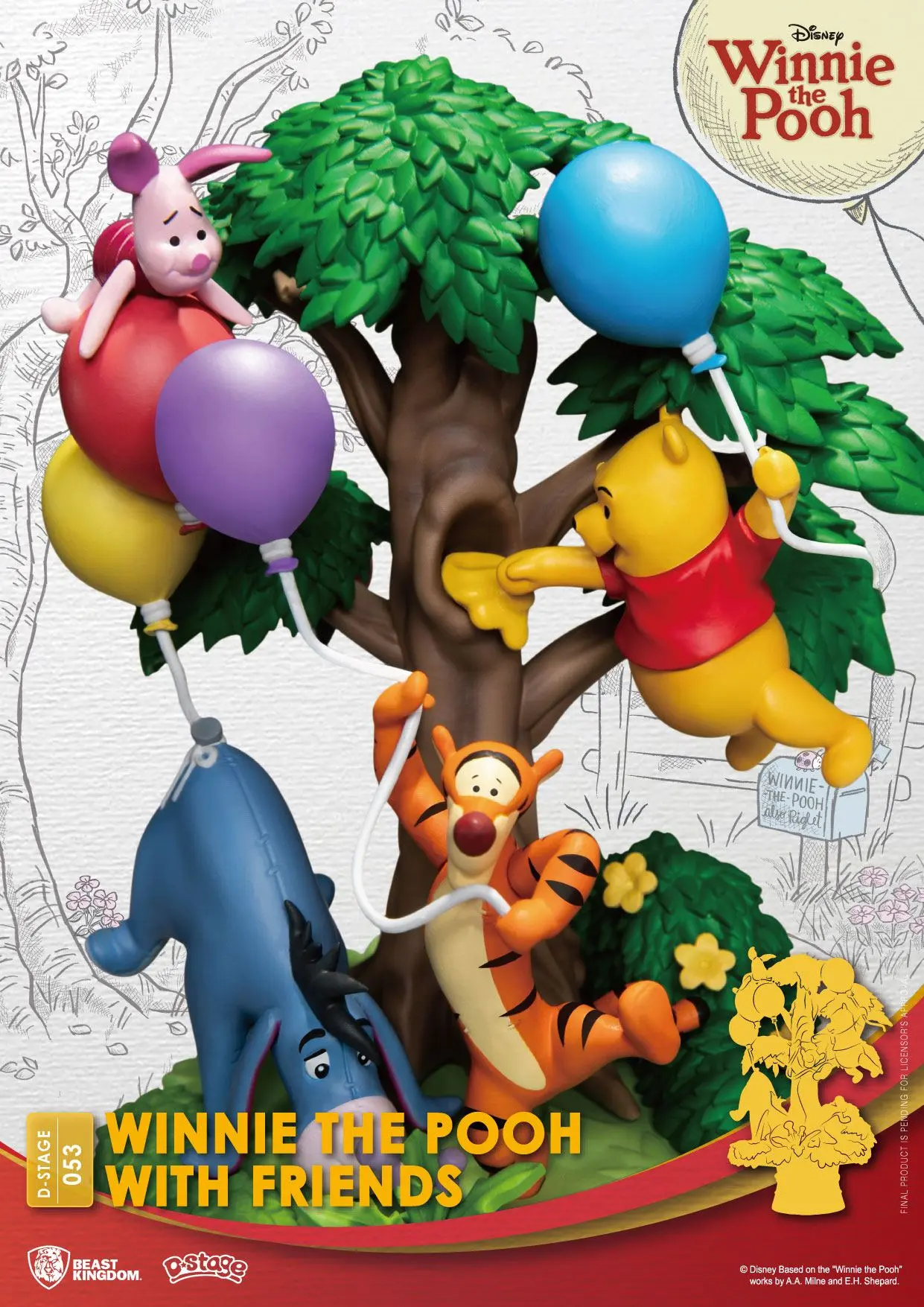 Disney D-Stage PVC Dioráma Winnie The Pooh With Friends 16 cm produktová fotografia