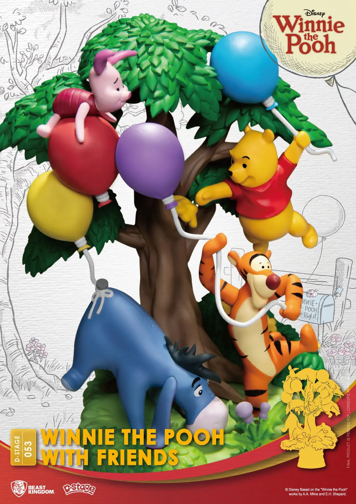 Disney D-Stage PVC Dioráma Winnie The Pooh With Friends 16 cm produktová fotografia