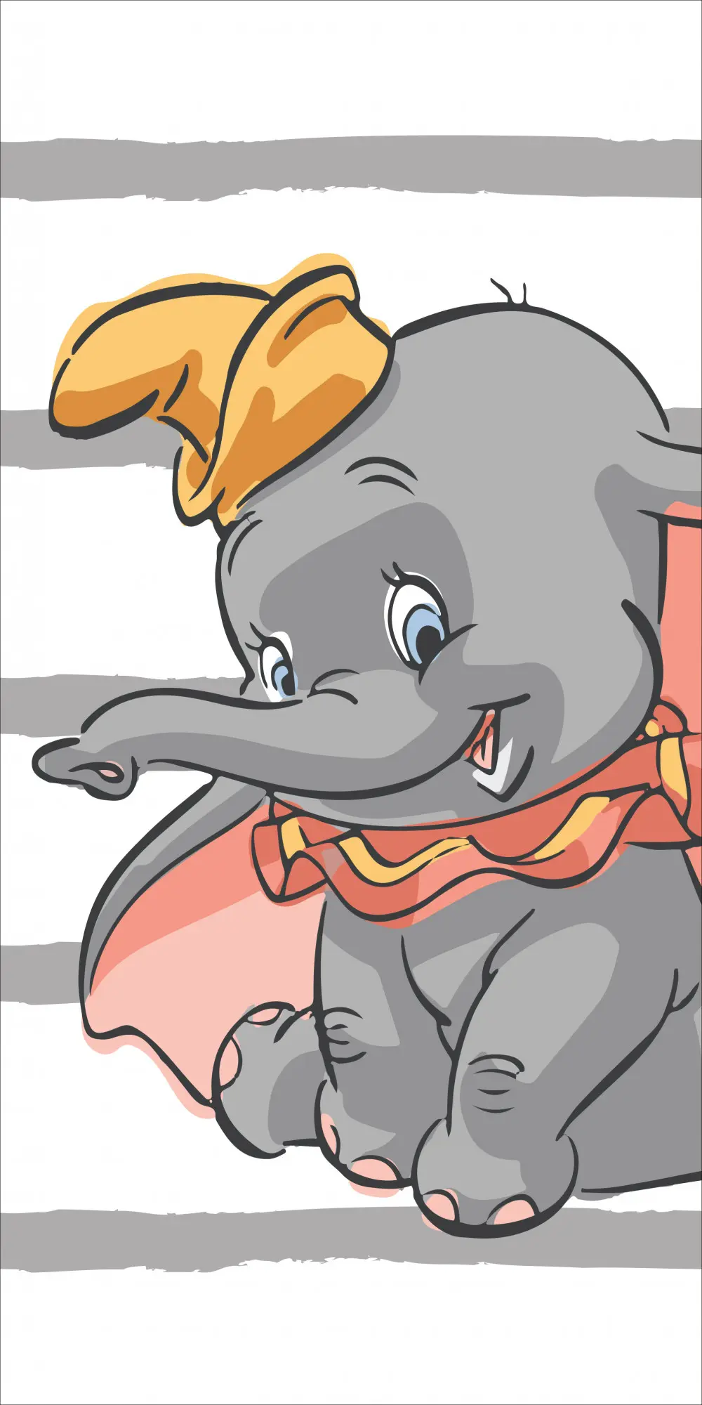 Disney Dumbo osuška, pruhovaná plážová osuška 70*140 cm produktová fotografia
