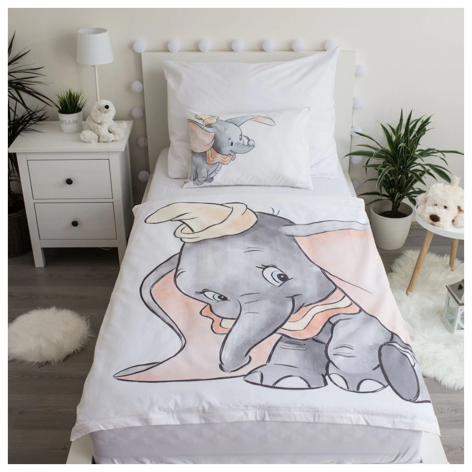 Disney Dumbo sivá obliečka na paplón pre batoľatá a predškolákov produktová fotografia