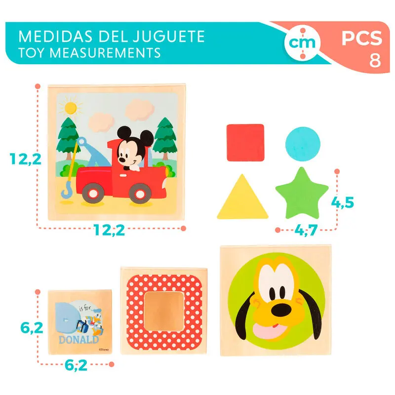 Disney drevená kocková veža produktová fotografia