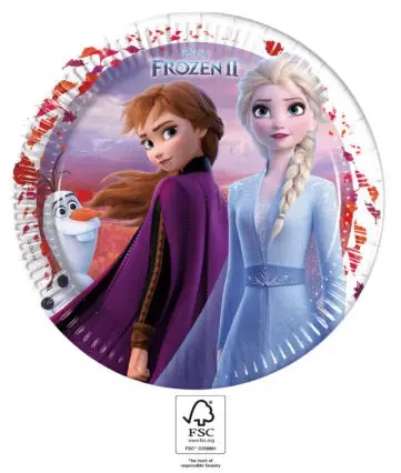 Disney Frozen II papierové taniere 8 ks 23 cm FSC produktová fotografia