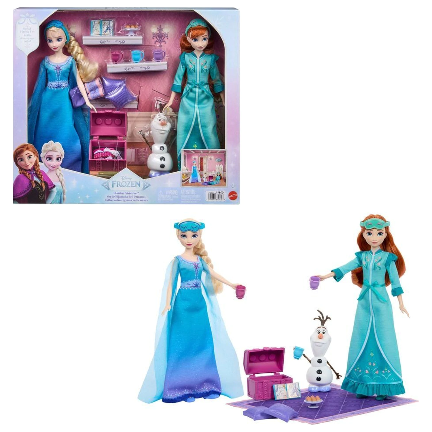 Disney Frozen Pyžamová párty herný set Elsa a Anna produktová fotografia