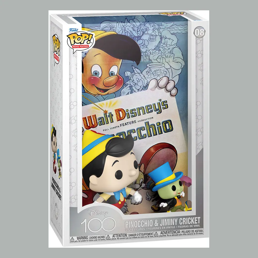 Disney POP! Poster a filmom & figúrka Pinocchio 9 cm termékfotó