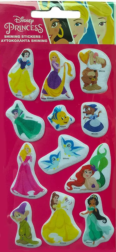 Disney Princess Trblietavá Nadýchaná Hubová Sada nálepiek produktová fotografia