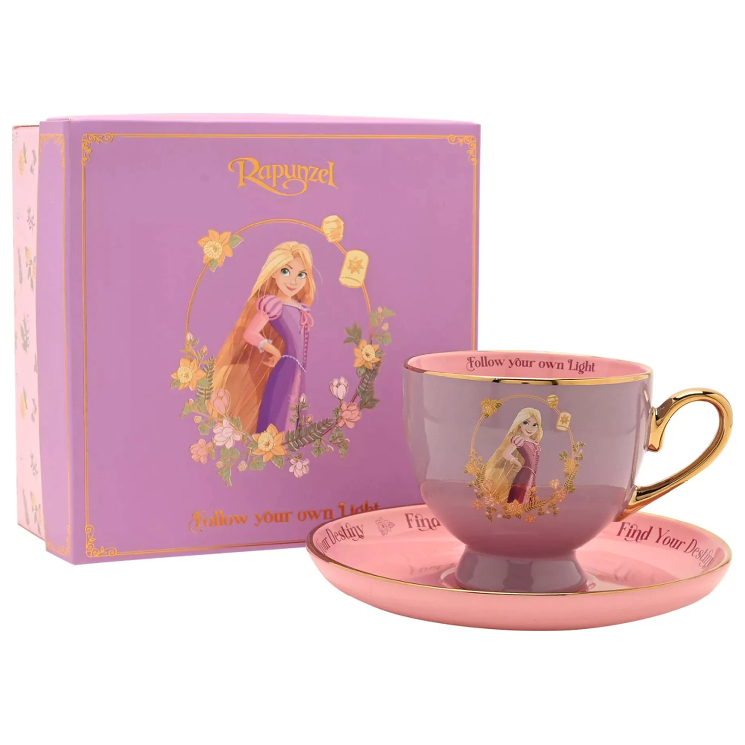 Disney Princess Rapunzel šálka na čaj + tanierik 207ml produktová fotografia