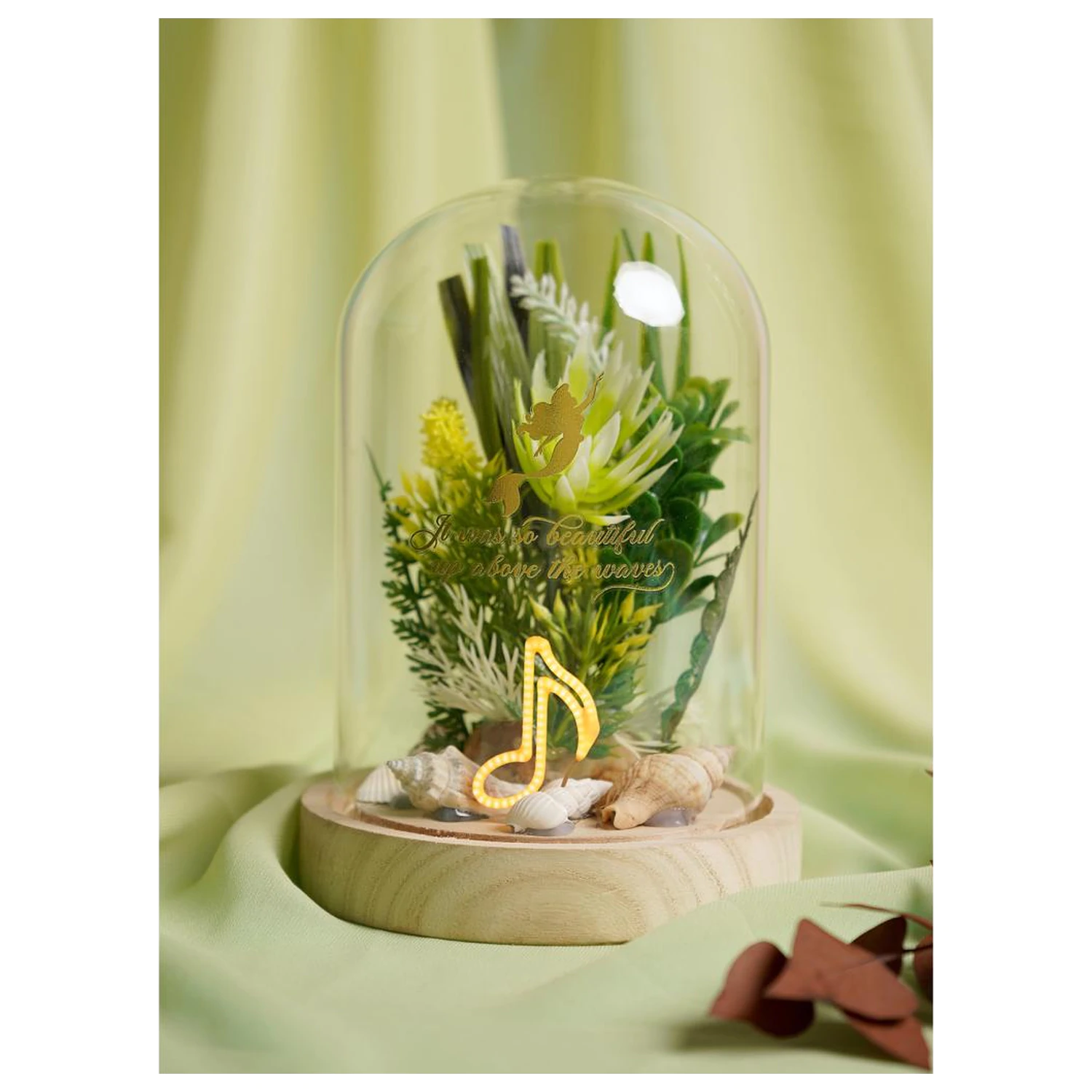 DISNEY PRINCESS Ariel kvetinová Cloche s neónovým svetlom produktová fotografia