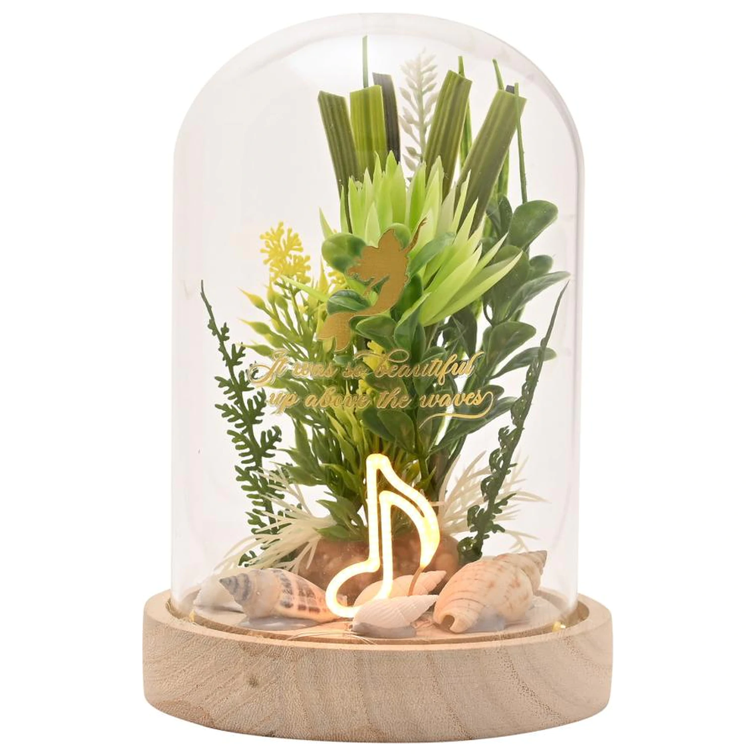 DISNEY PRINCESS Ariel kvetinová Cloche s neónovým svetlom produktová fotografia