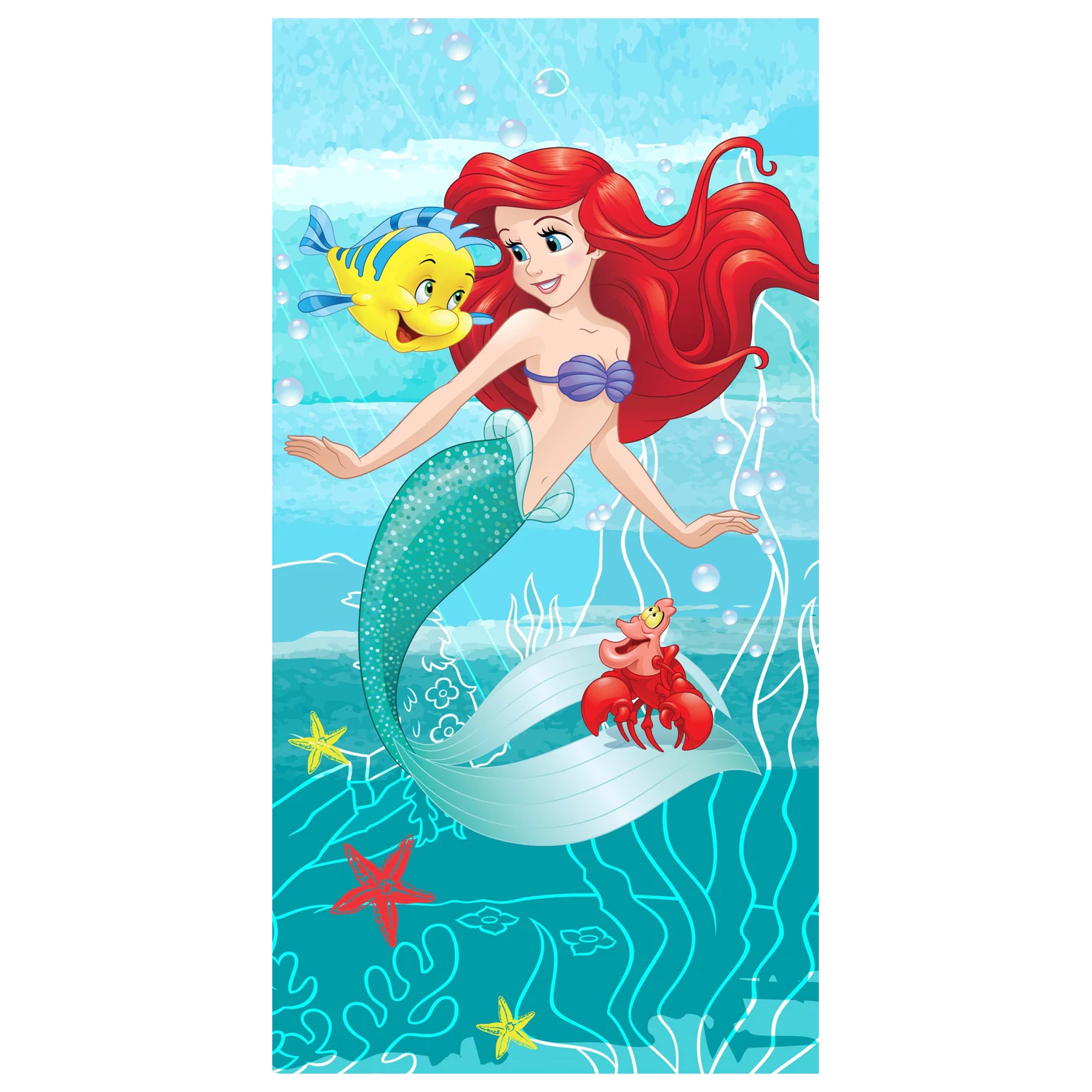 Disney Princess, Ariel and Friends uterák 70x140cm produktová fotografia