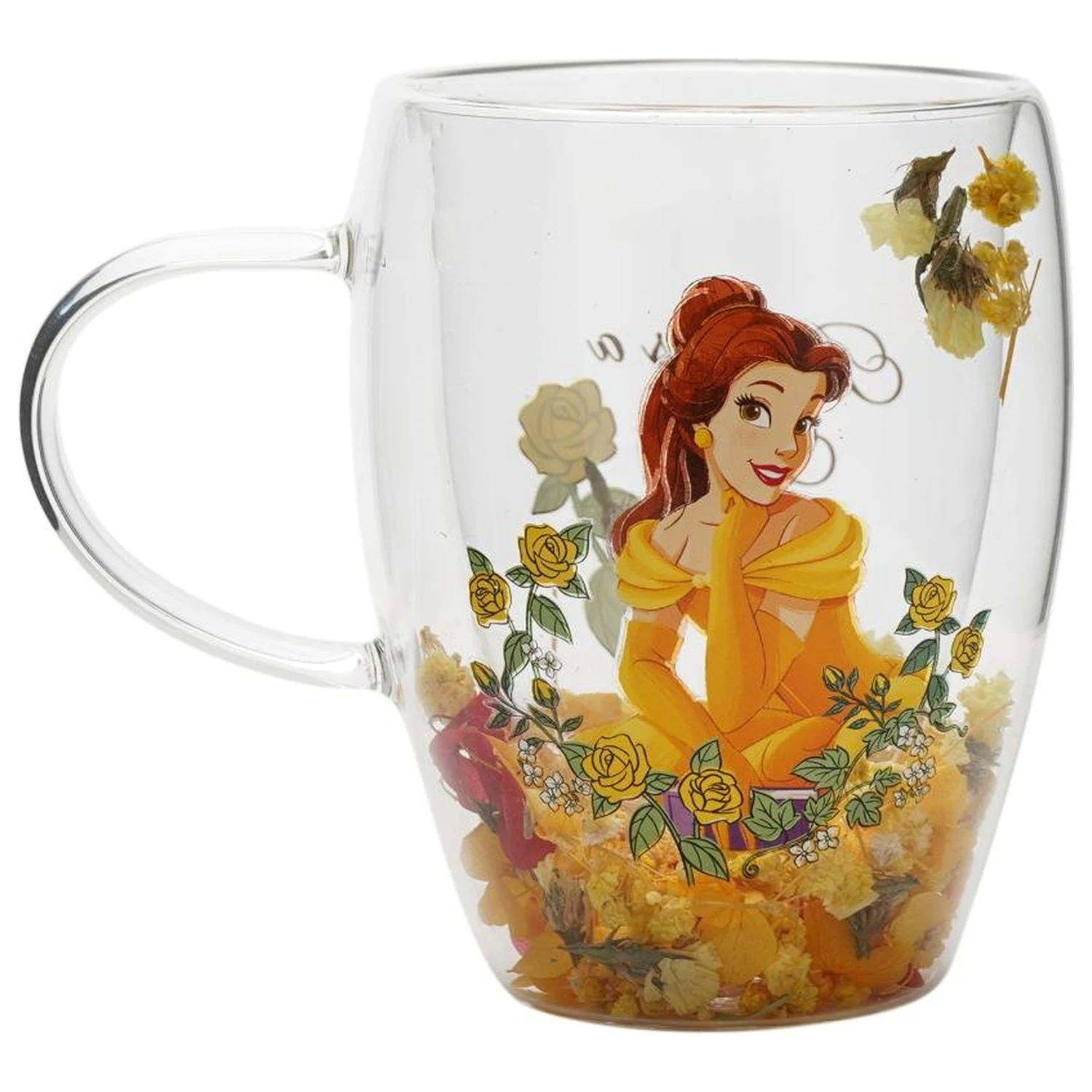 Disney Princess Belle Sklo so sušenými kvetmi 300 ml produktová fotografia