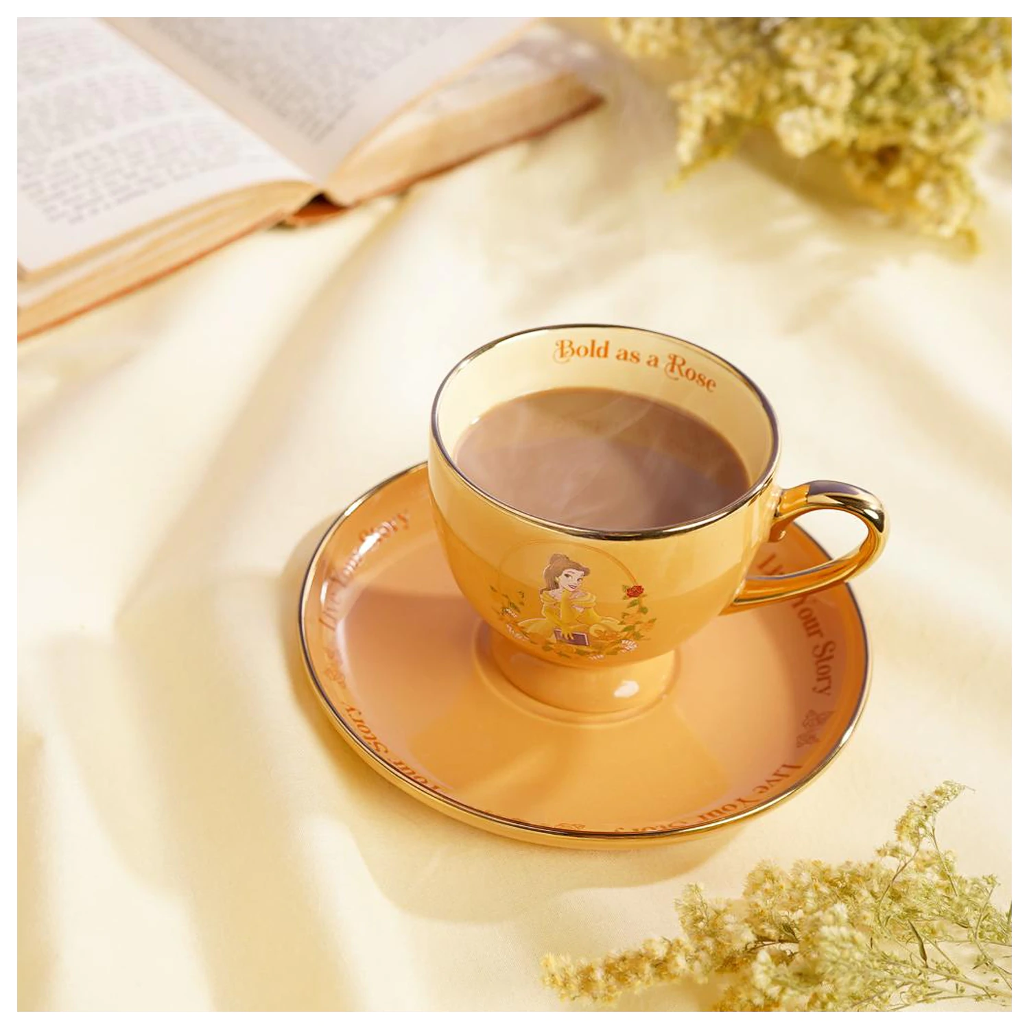 Disney Princess Belle čajová šálka + podšálka 207 ml produktová fotografia