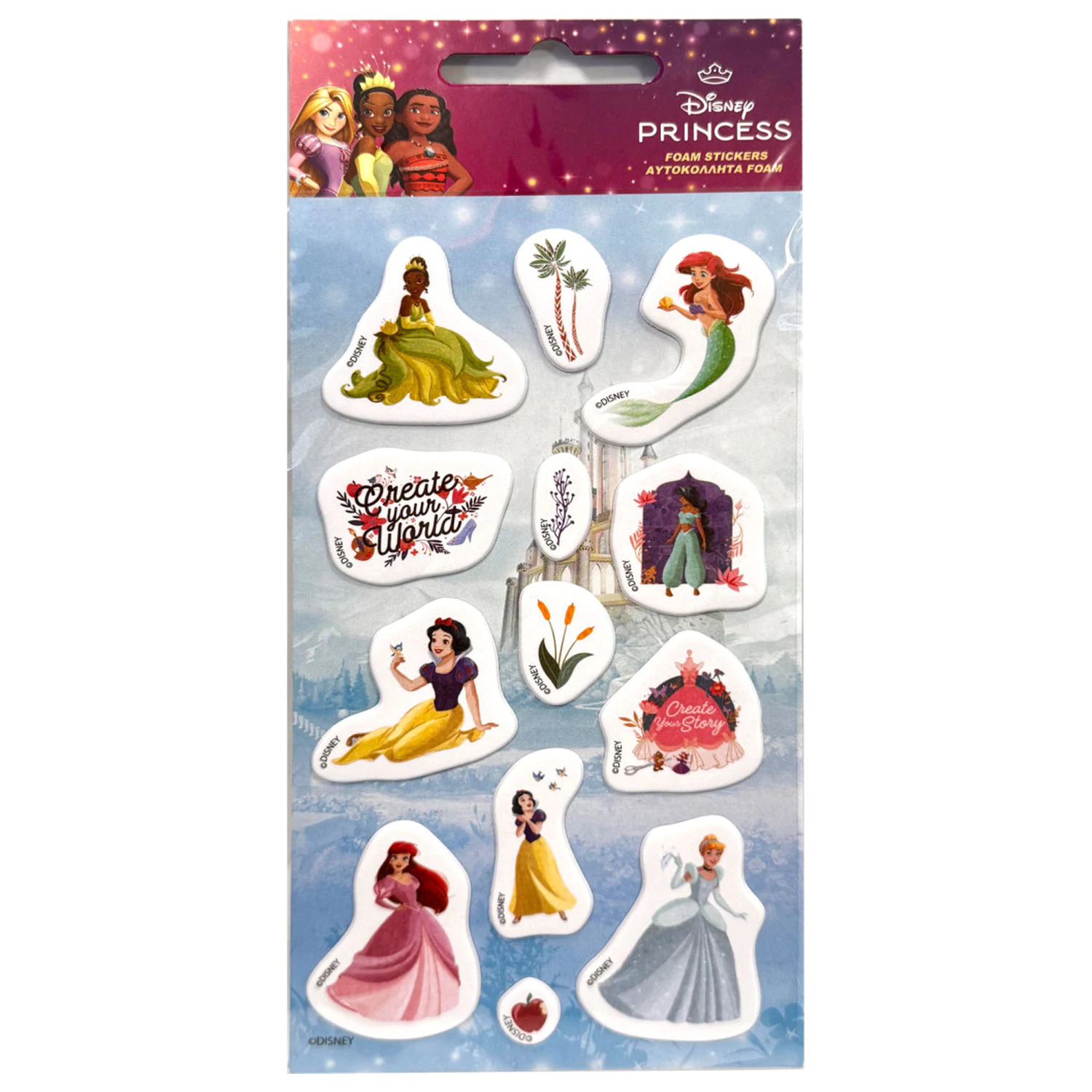Disney Princess Create Your Story Puffy Foam sada nálepiek produktová fotografia
