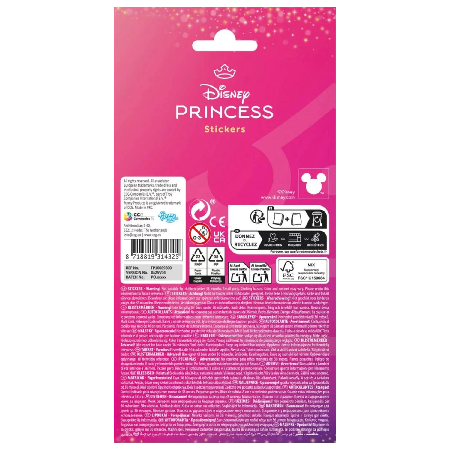 Disney Princess Cuties nálepka produktová fotografia