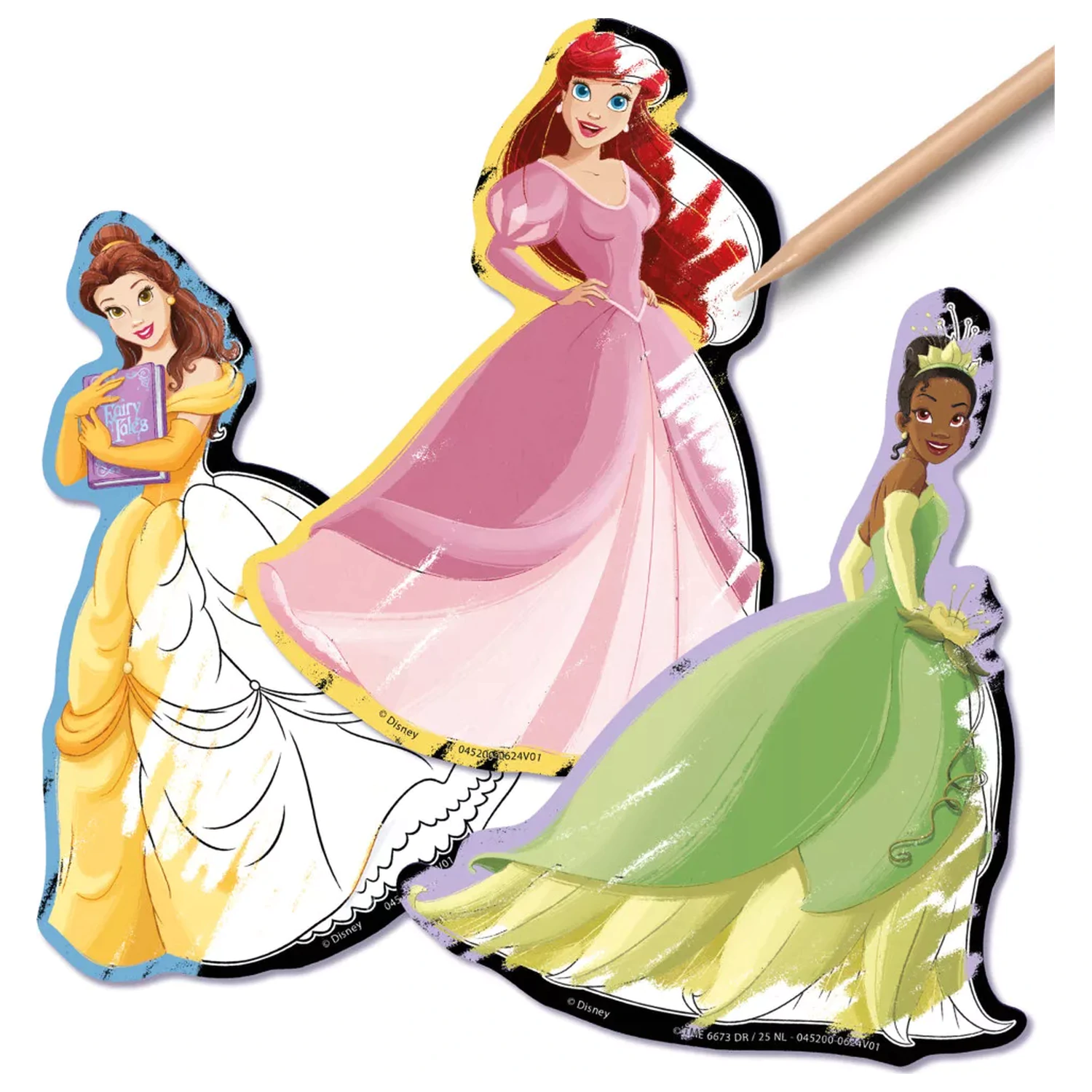 Disney Princess Fairytale zoškrabovacie art nálepky 5 ks produktová fotografia