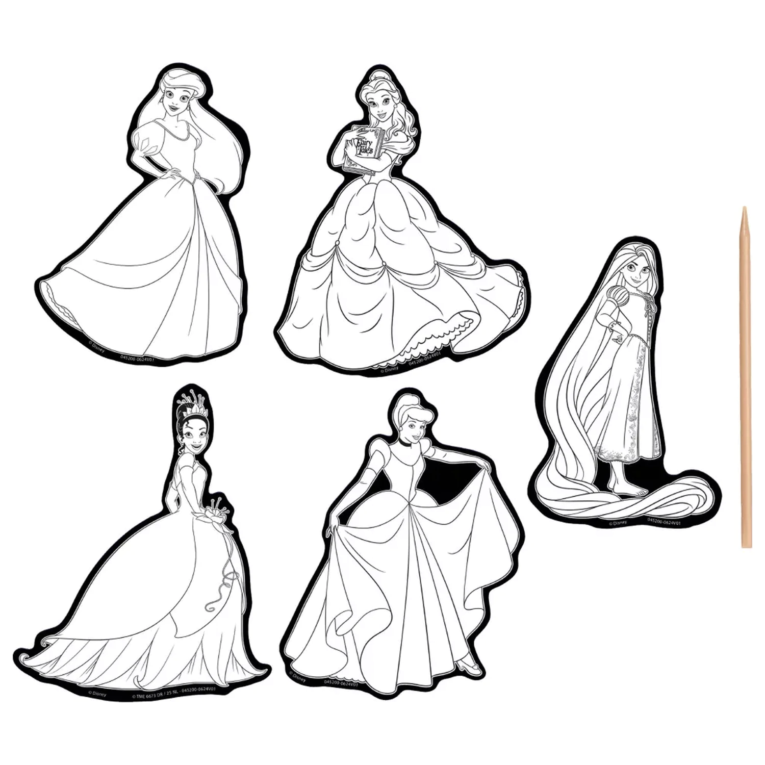 Disney Princess Fairytale zoškrabovacie art nálepky 5 ks produktová fotografia