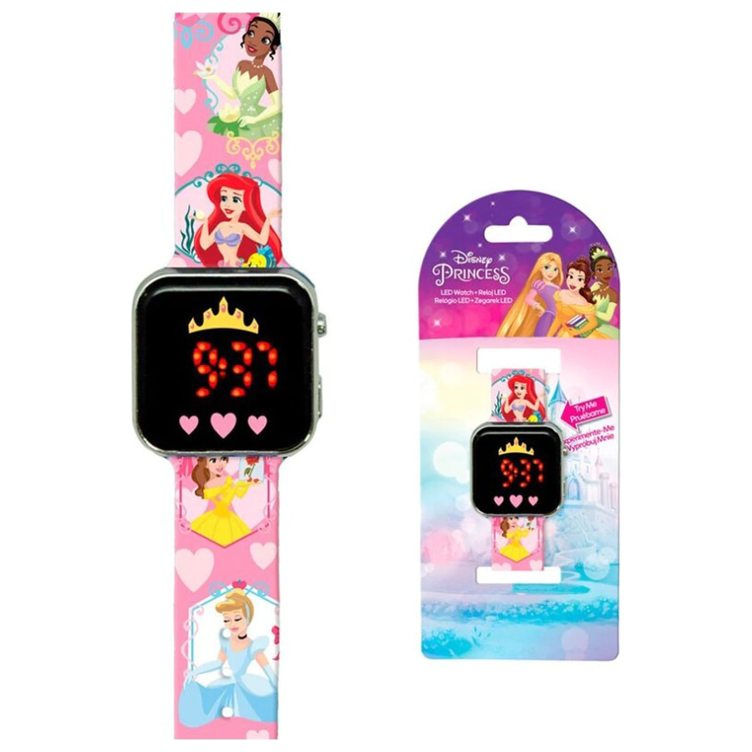 Disney Princess Heart digitálne LED náramkové hodinky produktová fotografia