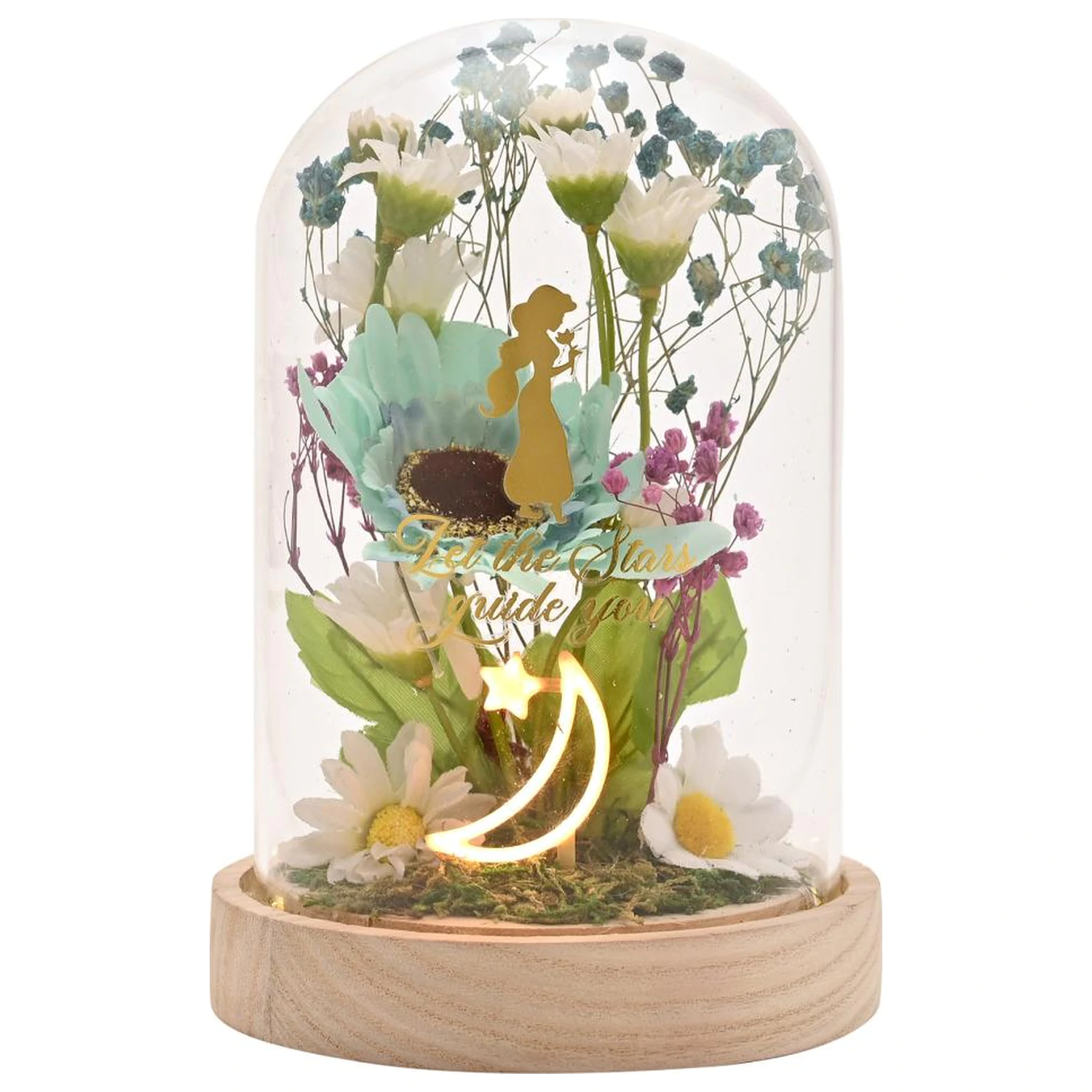 Disney Princess Jasmine kvetinový zvon s neónovým svetlom produktová fotografia