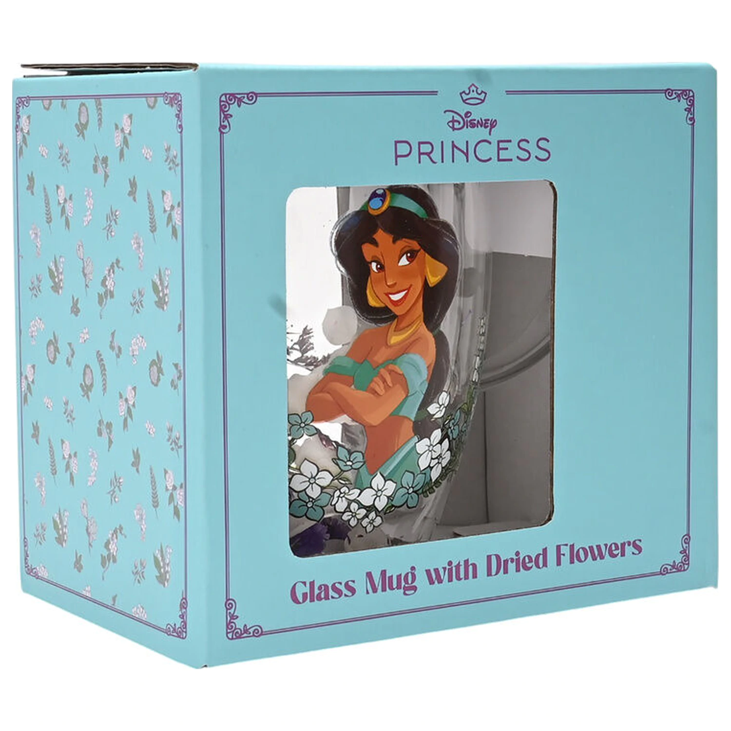 Disney Princess Jasmine Sklo so sušenými kvetmi 300 ml produktová fotografia