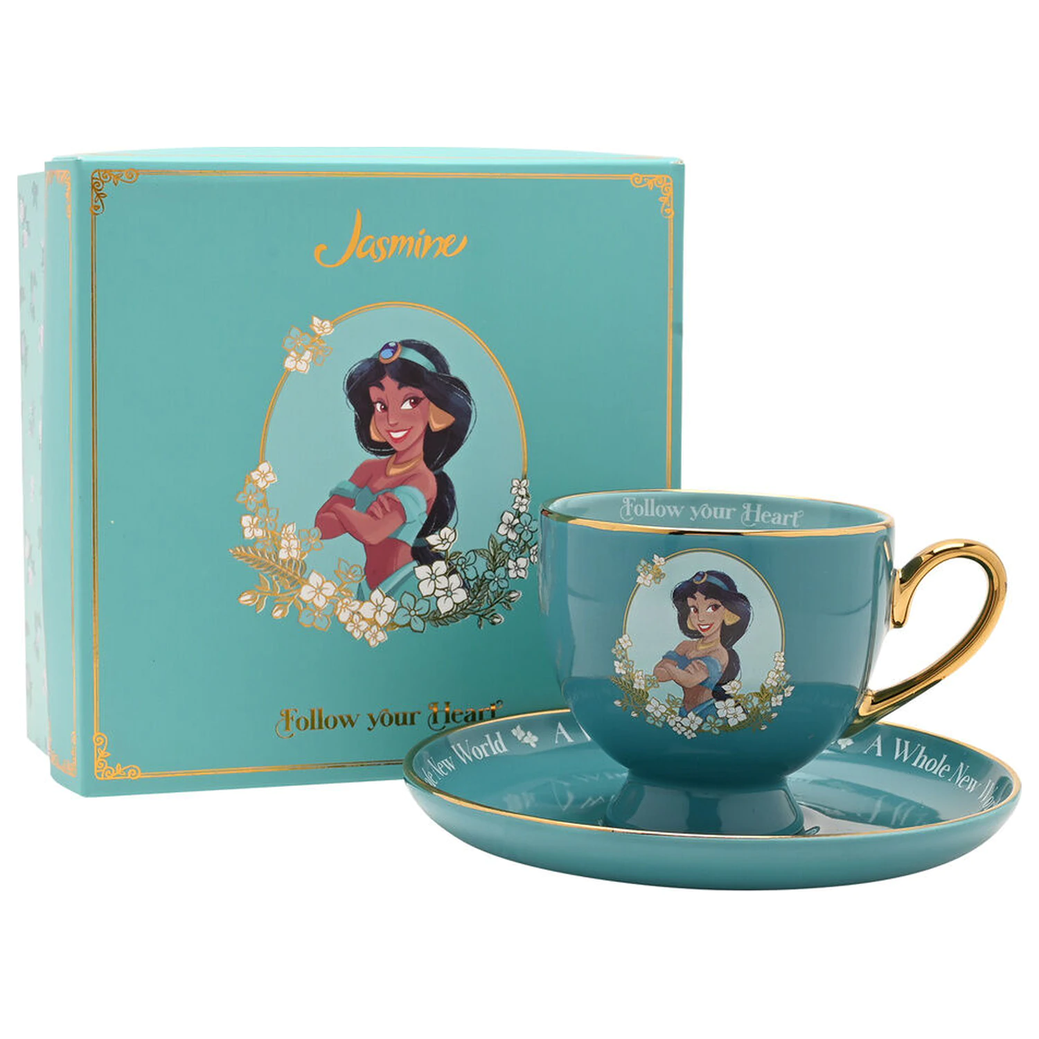 Disney Princess Jasmine šálka na čaj a podšálka produktová fotografia