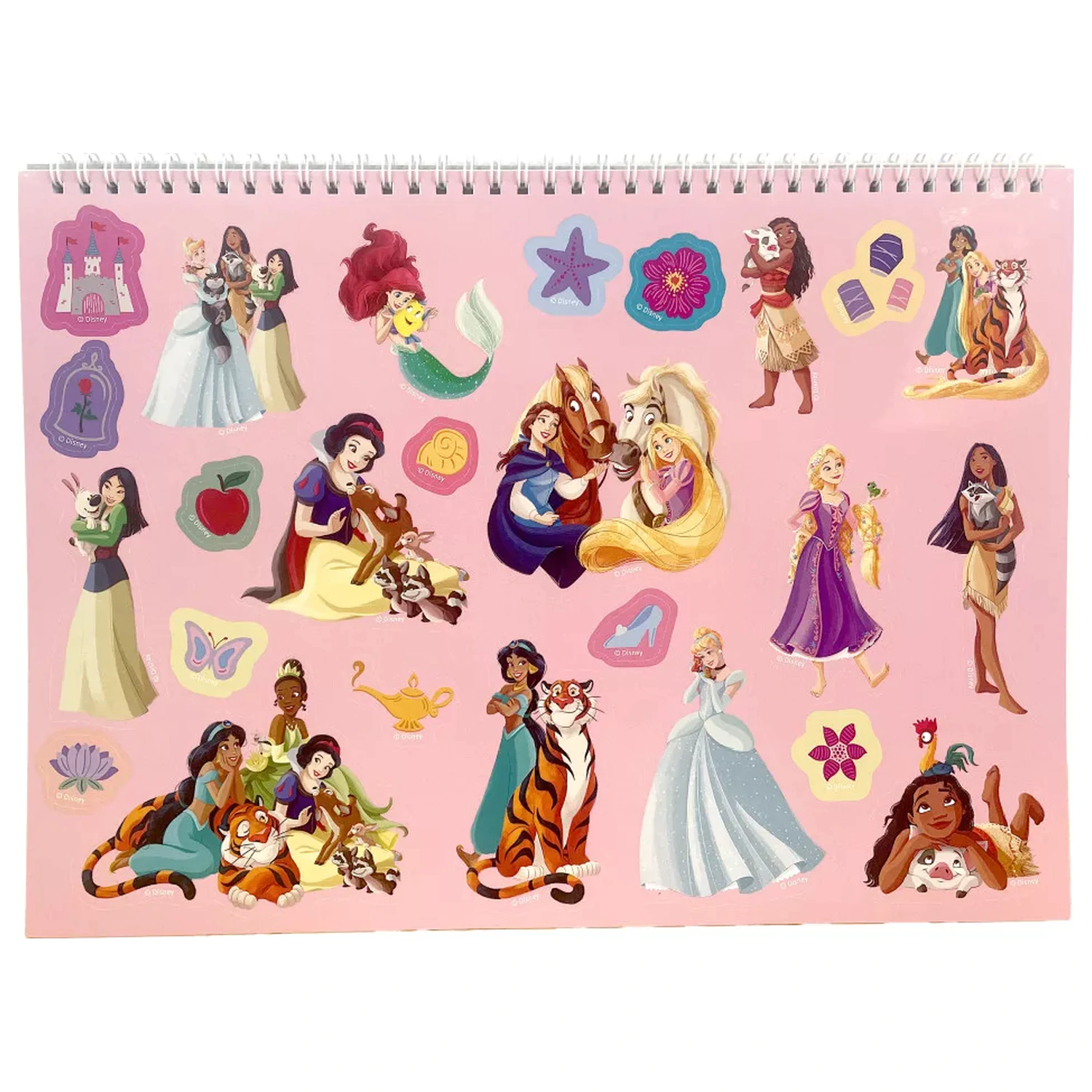 Disney Princesses Life A/4 špirálový skicár 40 listov s nálepkami produktová fotografia