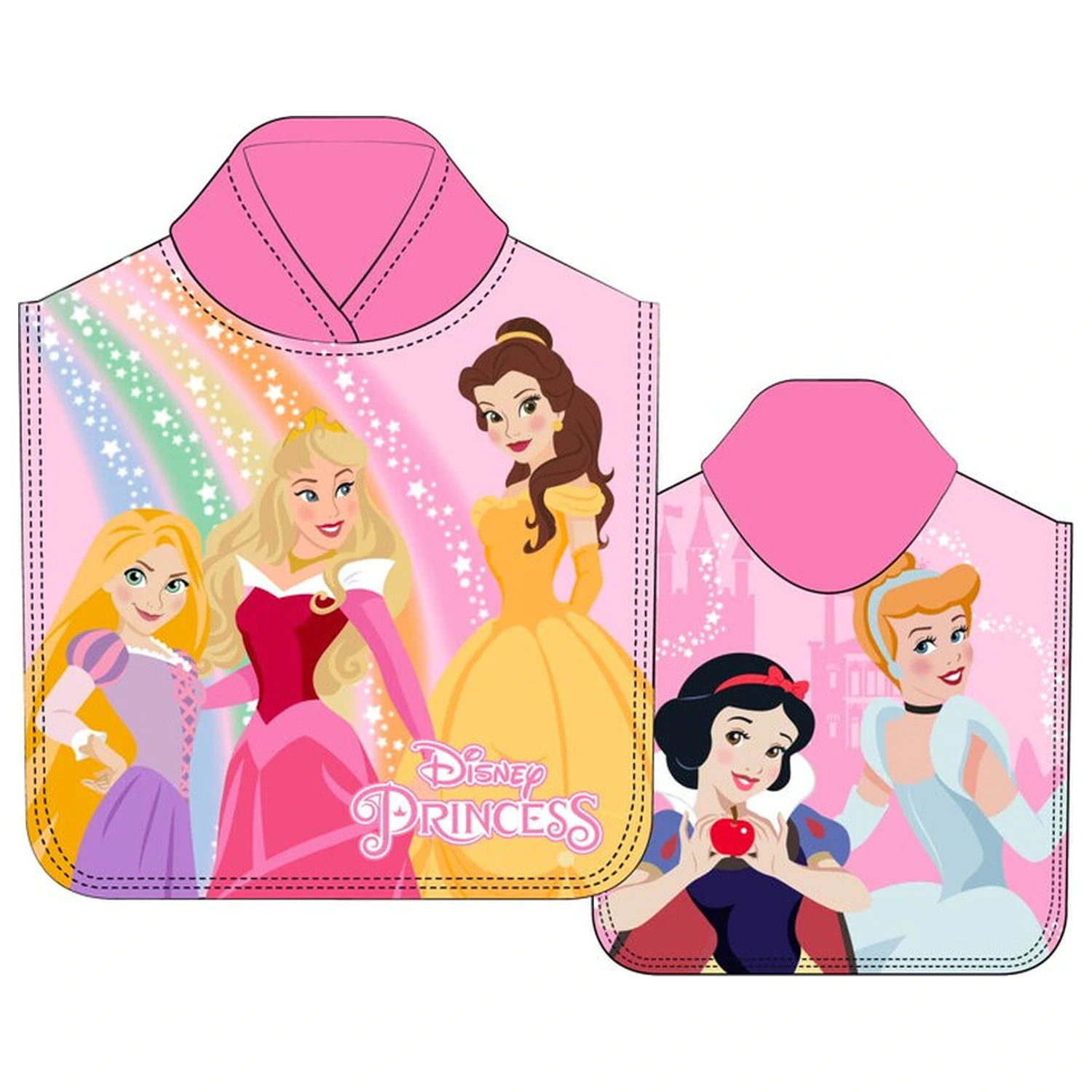 Disney Princess mikroflísová pončo osuška produktová fotografia