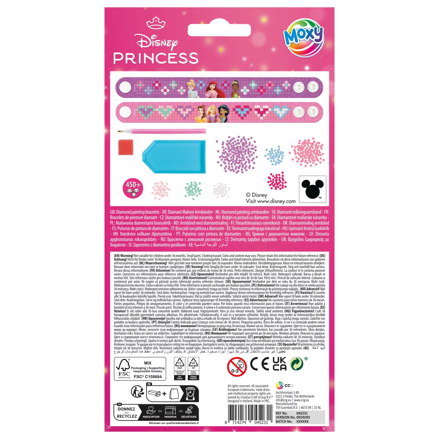 Disney Princess Moxy Diamond Dot súprava 2 náramkov produktová fotografia