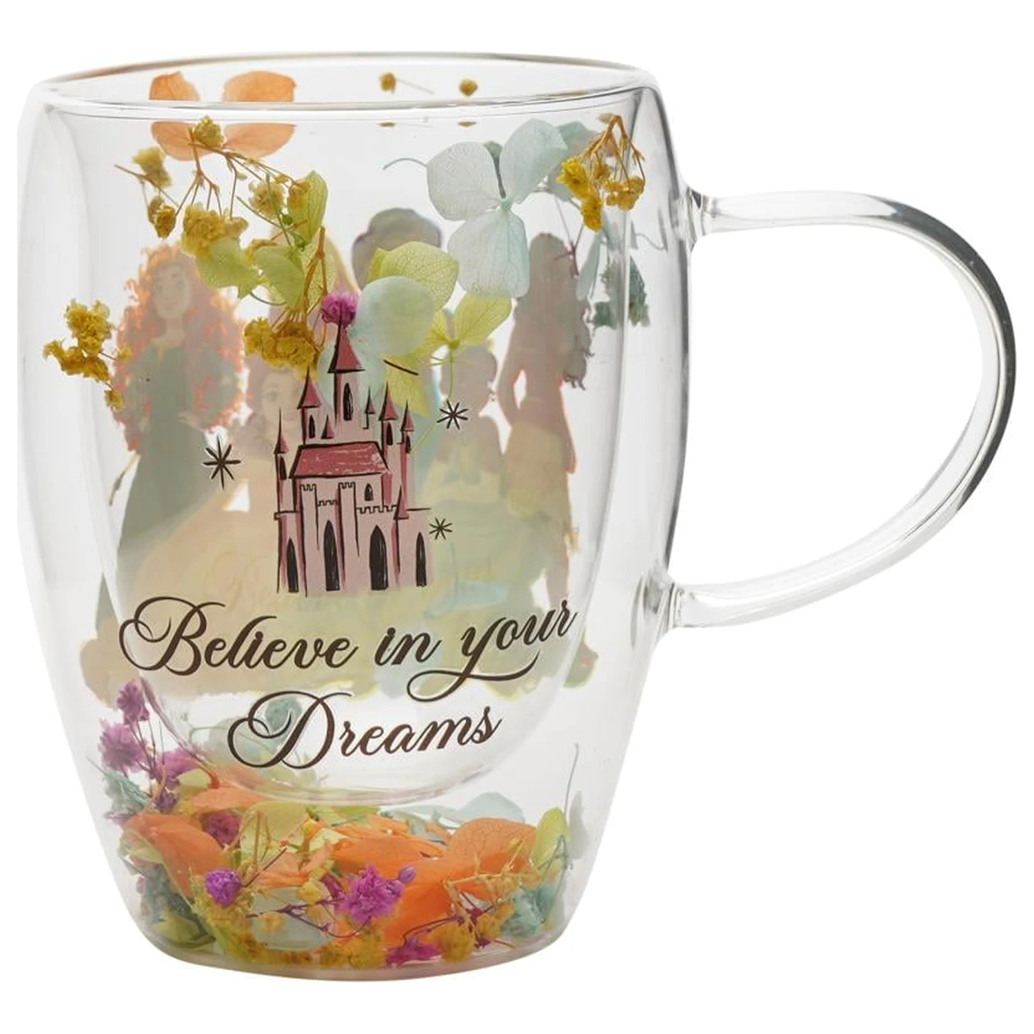 Disney Princess Princess sklo so sušenými kvetmi 300 ml produktová fotografia