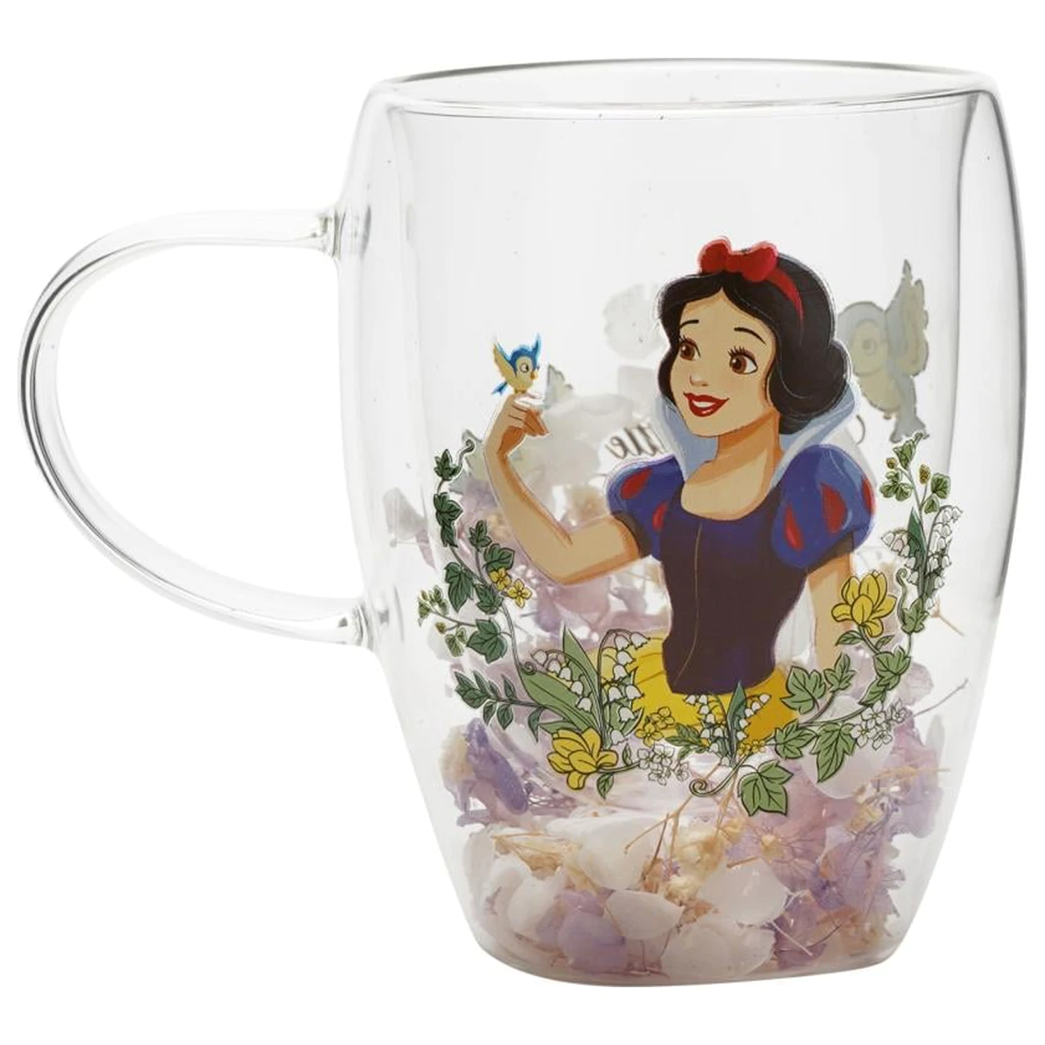 DISNEY PRINCESS Snehulienka Sklo so sušenými kvetmi 300 ml produktová fotografia