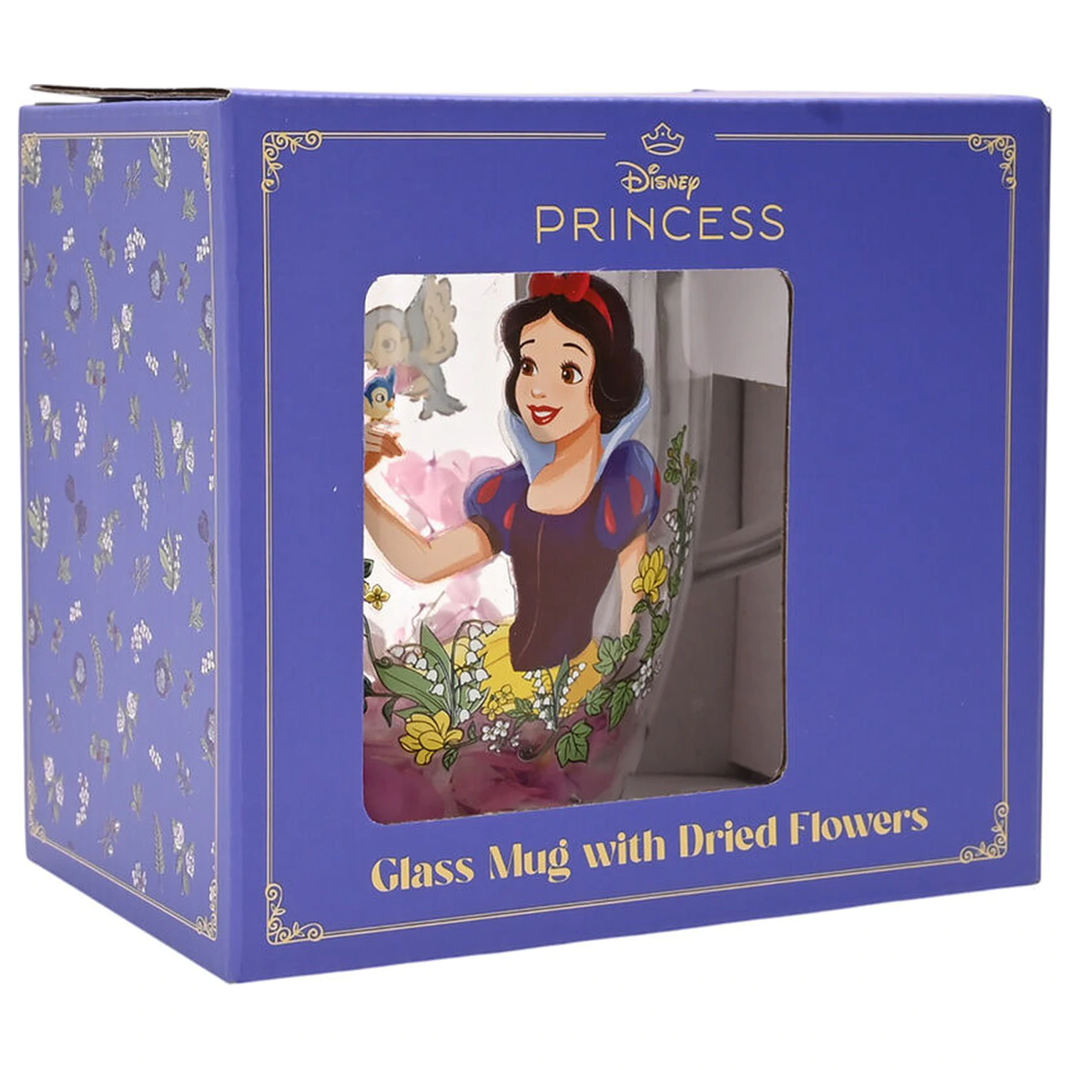DISNEY PRINCESS Snehulienka Sklo so sušenými kvetmi 300 ml produktová fotografia