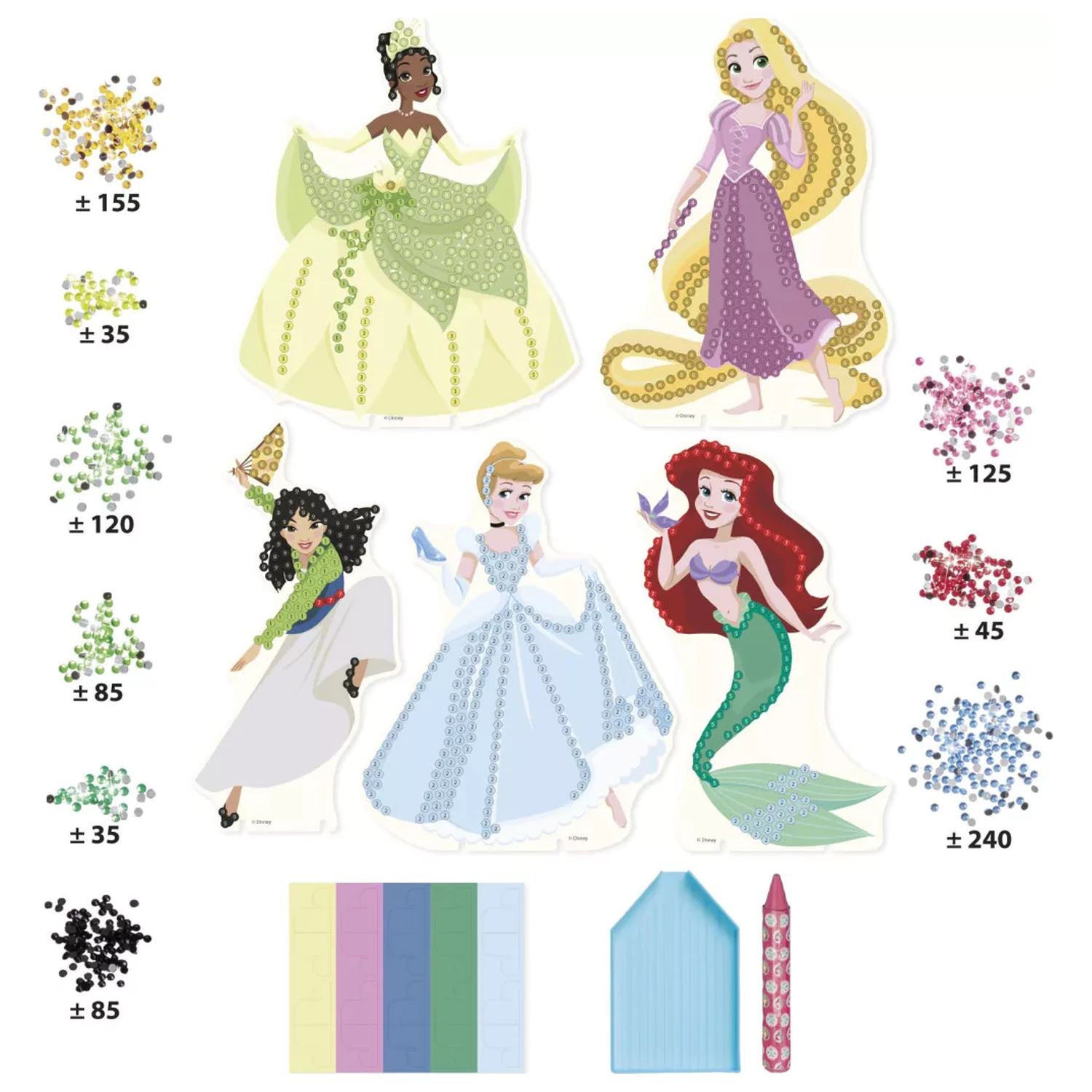 Disney Princess Totum Diamond Painting súprava, 5-dielna produktová fotografia
