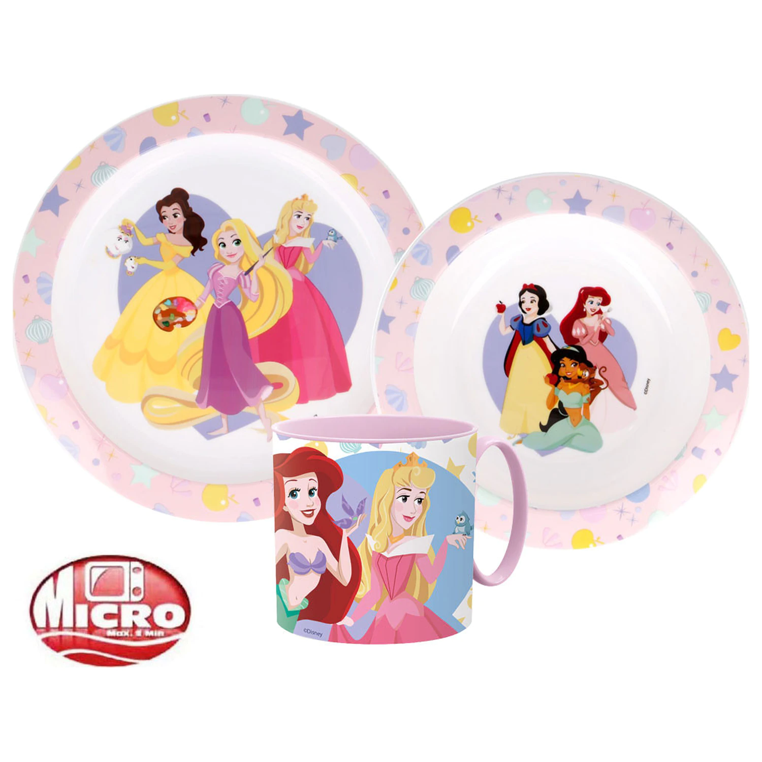 Disney Princess True jedálenská súprava, mikro plastová súprava s hrnčekom produktová fotografia