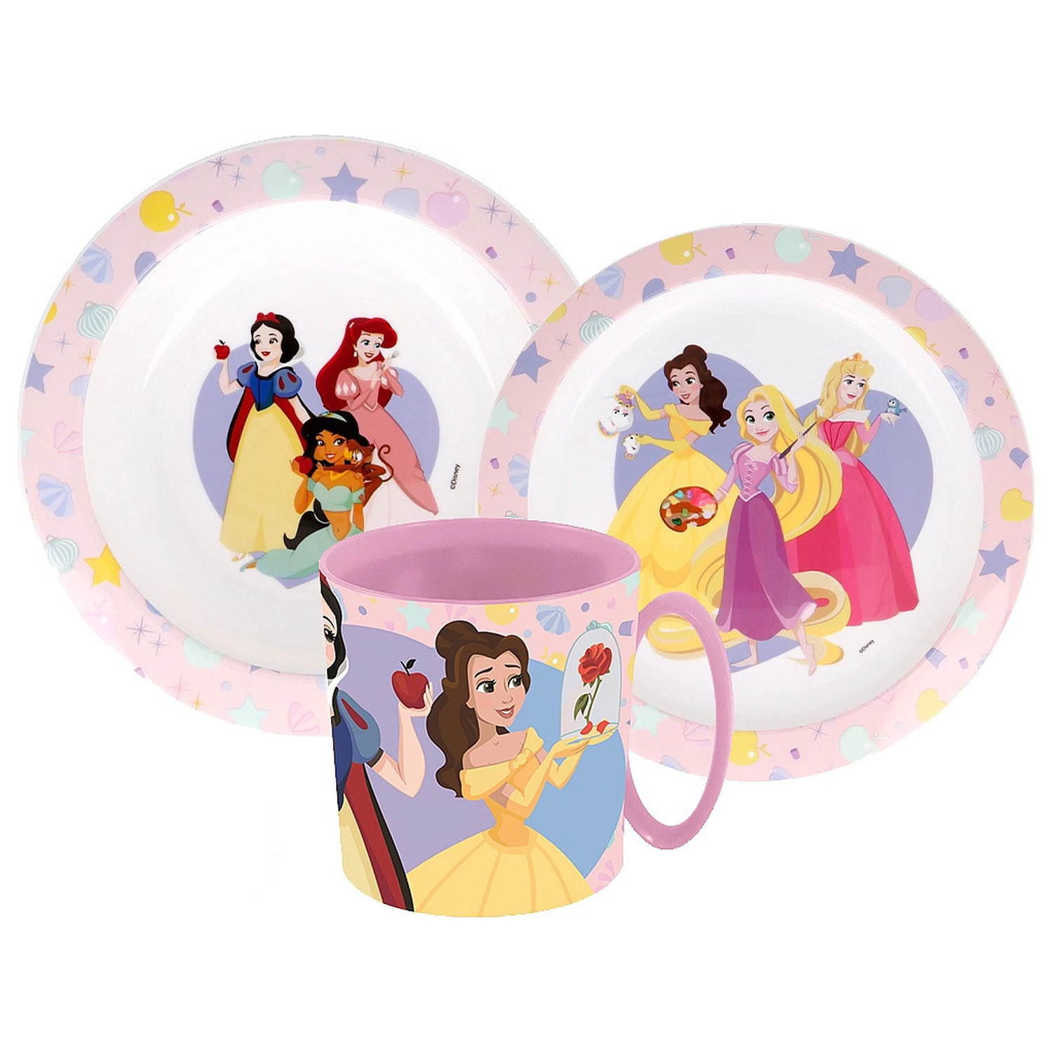 Disney Princess True jedálenský set, Micro Plastic set s hrnčekom 350 ml produktová fotografia