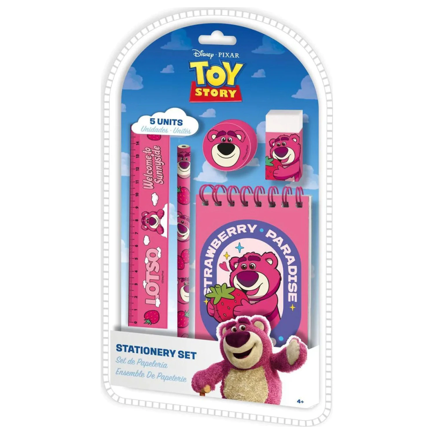 Disney Toy Story Lotso Strawberry súprava kancelárskych potrieb 5 kusov produktová fotografia