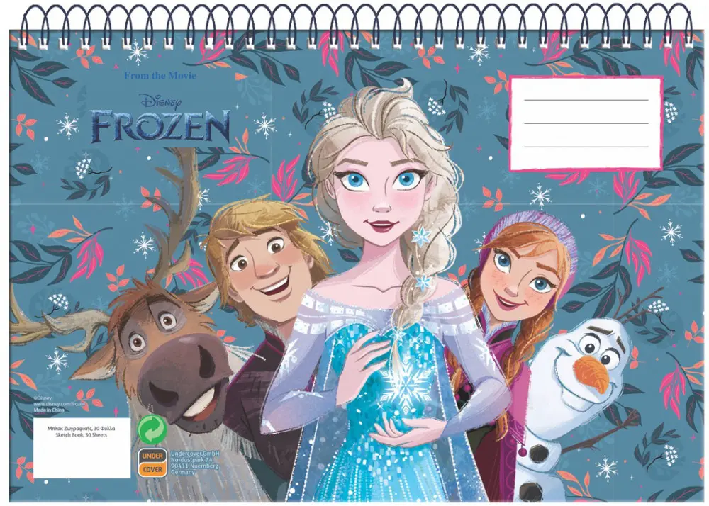 Disney Frozen A/4 špirálový skicár, 30 listov produktová fotografia