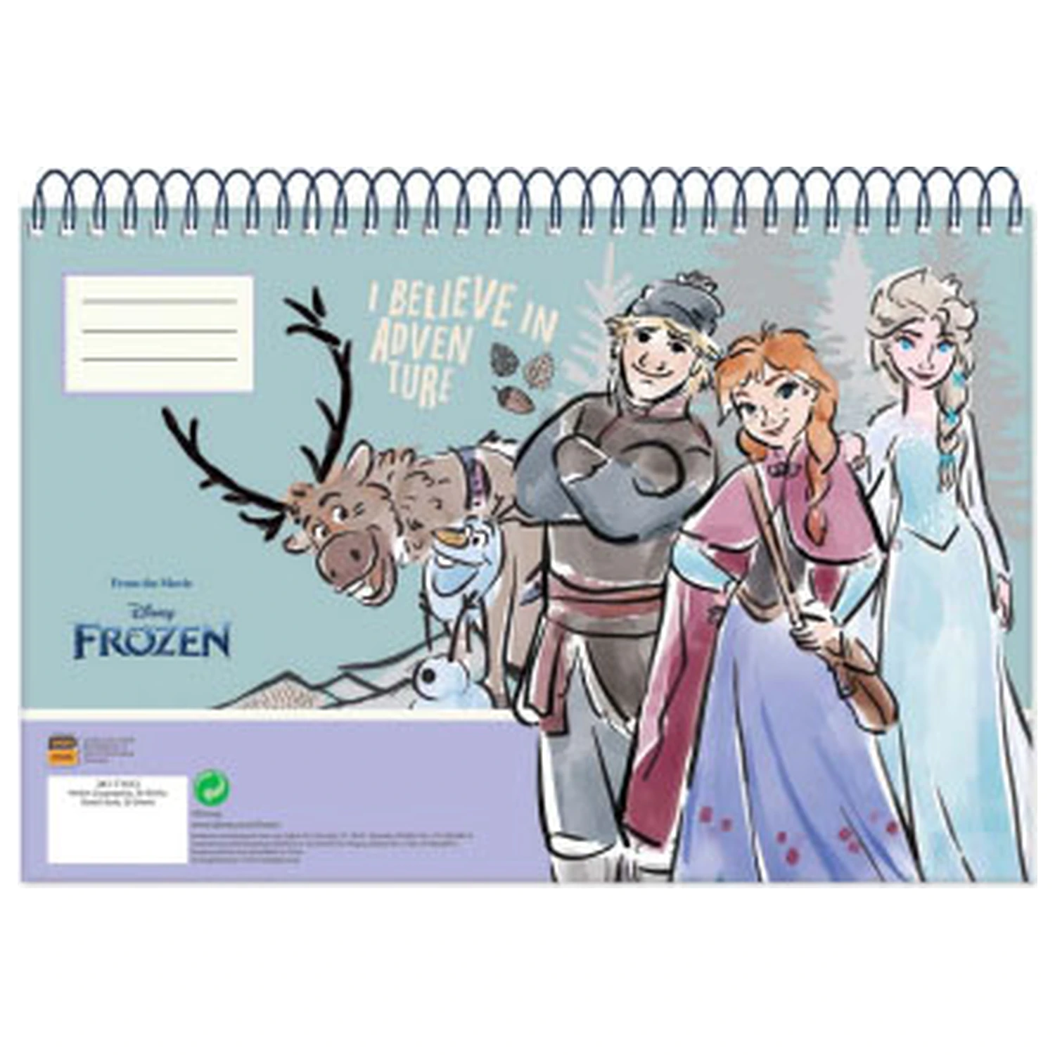 Disney Frozen Adventure A/4 špirálový skicár 30 listov produktová fotografia